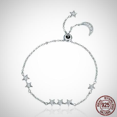 Whisper of Moon and Star Bracelet