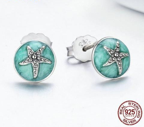 Starfish Round Small Stud Earrings