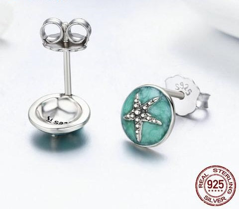 Starfish Round Small Stud Earrings