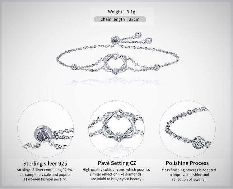 Twisted Double Heart Bracelets