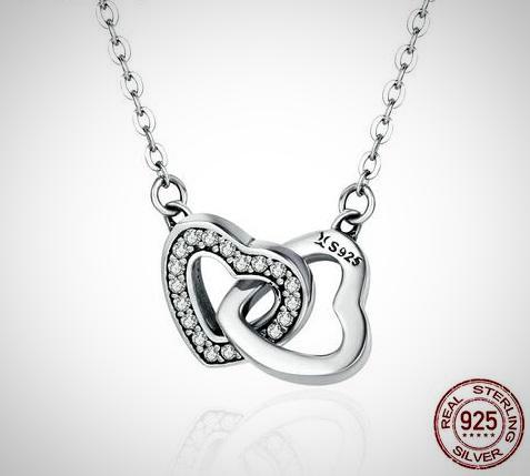 Couple Heart Pendant Necklace